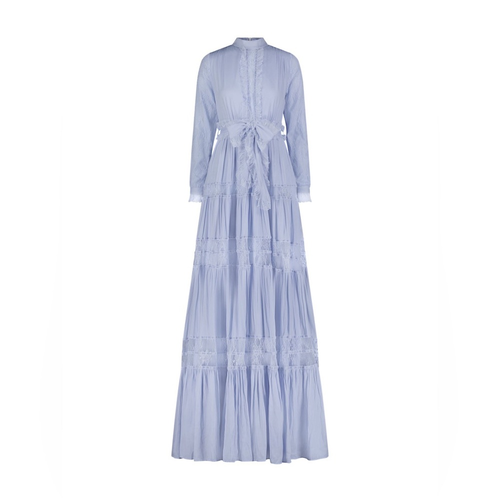ALEEZA PARIS Sapphire Dress Baby Blue Vintage Inspired  Sz L